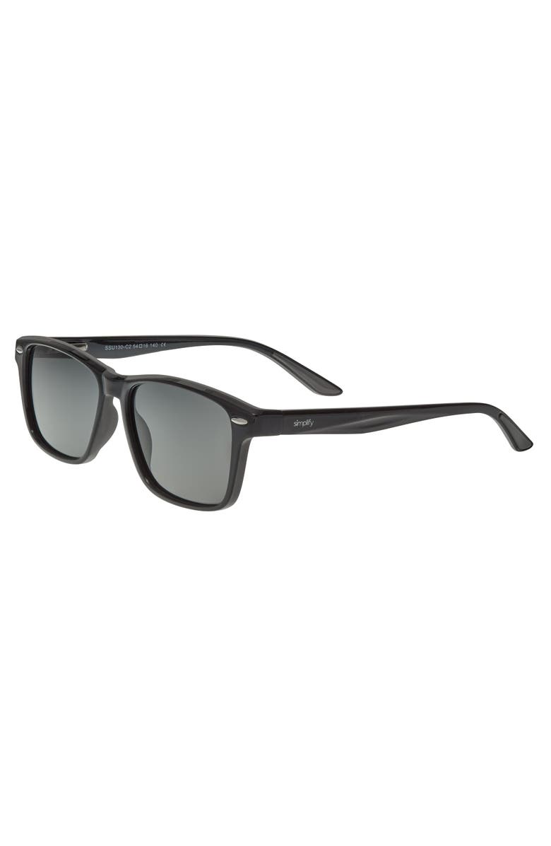 SIMPLIFY Wilder Polarized Sunglasses, Main, color, Black/Black