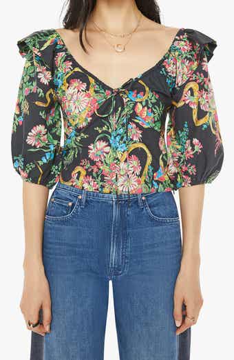 Jean Paul Gaultier Rose Print Long Sleeve Mesh Top | Nordstrom Jean Paul Gaultier Rose Print Long Sleeve Mesh Top | Nordstrom