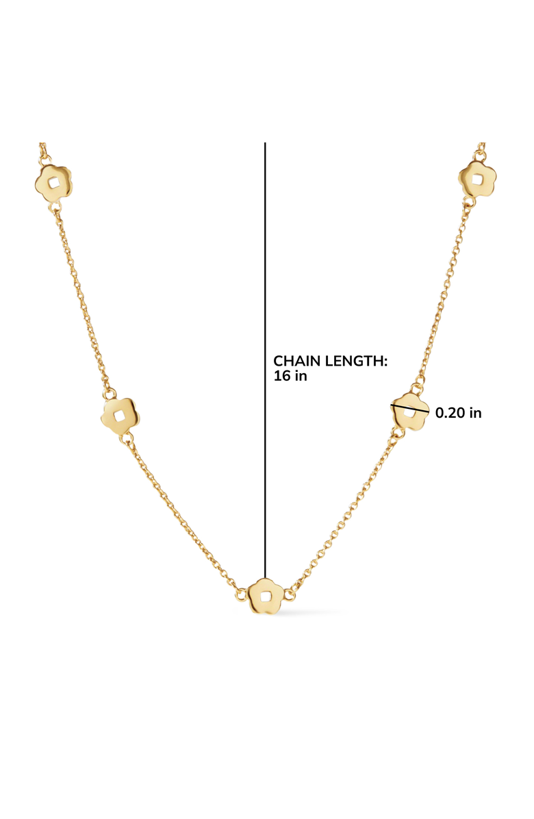 Ana Luisa Flower Station Necklace - Rowena Necklace, Alternate, color, Gold