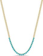 Zoë Chicco 14K Gold Turquoise Curb Chain Necklace