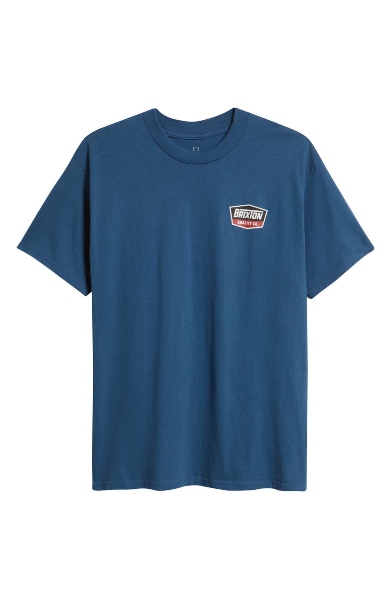 Brixton Regal Cotton Logo Graphic T-Shirt, Alternate, color, Harbor Blue/ Black/ Stone