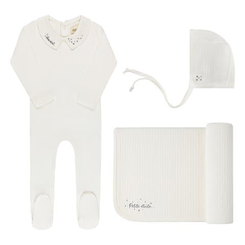 Floral Star Embroidered Collar Collection - Layette Set