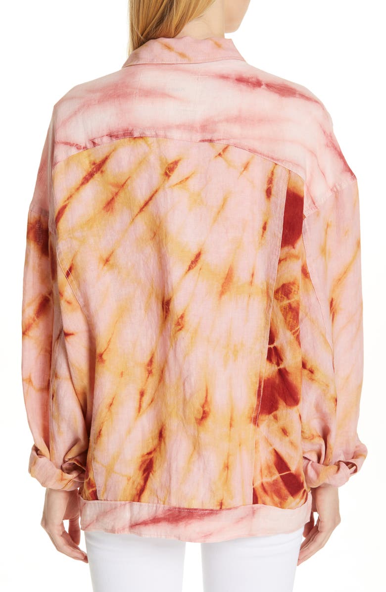Story mfg. Monday Tie Dye Linen Jacket, Alternate, color,