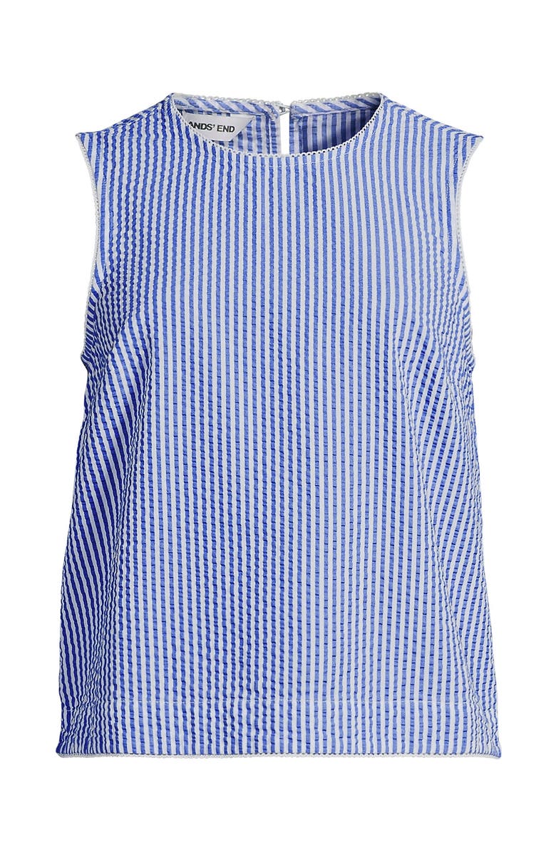 Lands' End Seersucker Matchback Shell, Alternate, color, Clear Blue/White Stripe