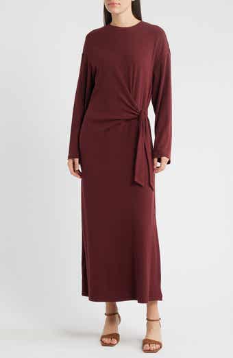 FRNCH Valeriane Long Sleeve Side Tie Dress