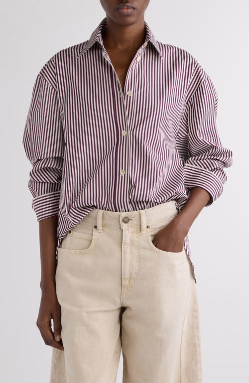 Isabel Marant Fabriza Stripe Cotton Poplin Button-up Shirt