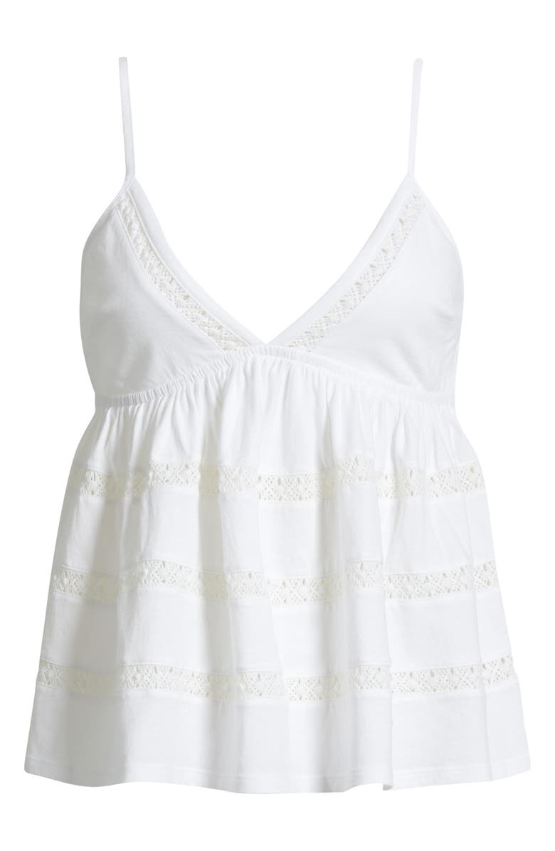 BP. Inset Lace Babydoll Cami, Alternate, color, White