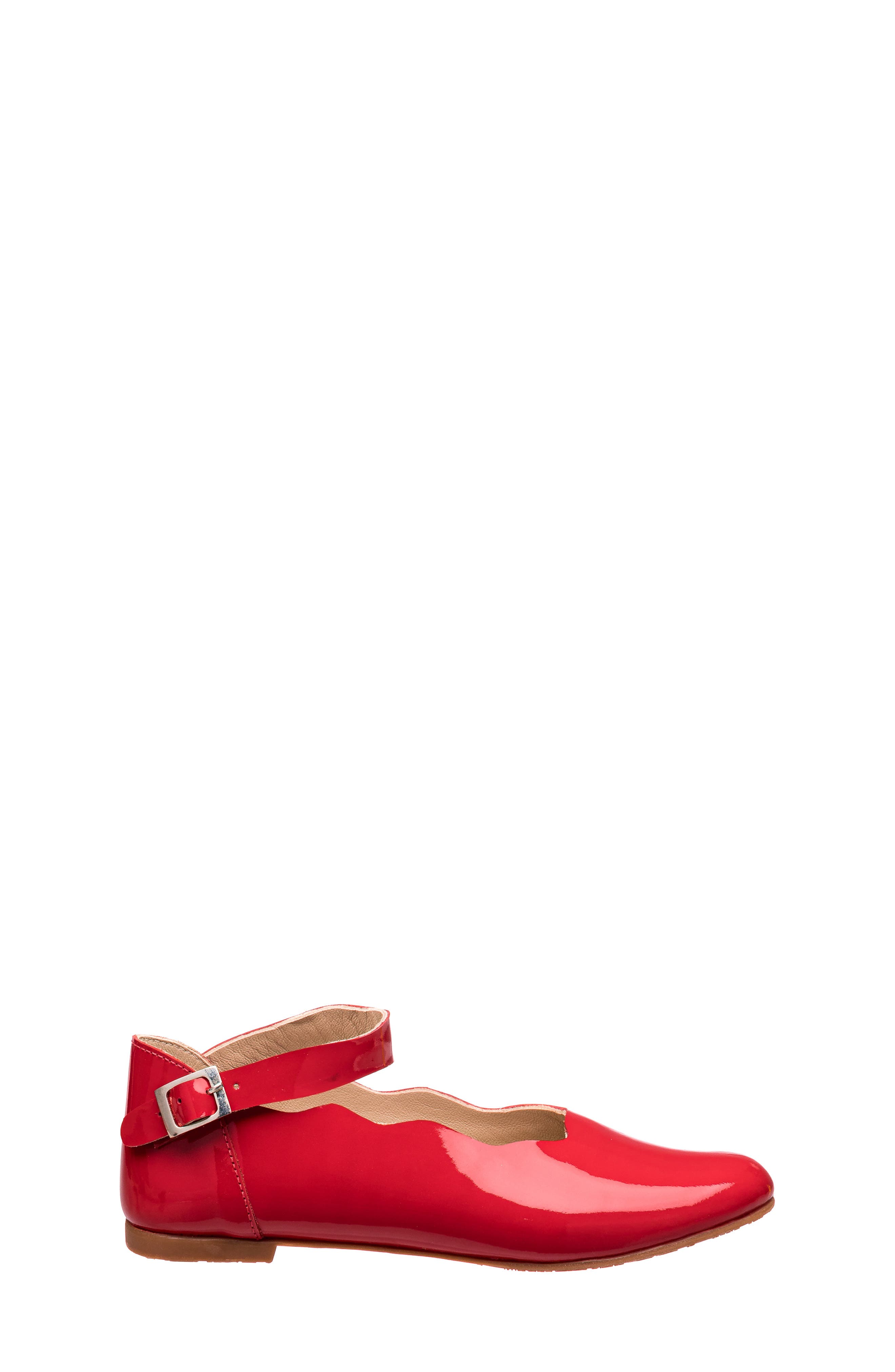 Kids' Ordina Metallic Ballet Flat, Alternate, color, PATENT RED