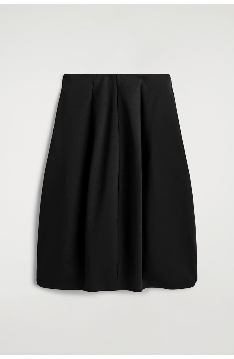 COS Sculptural Jersey Midi Skirt, Alternate, color, Black
