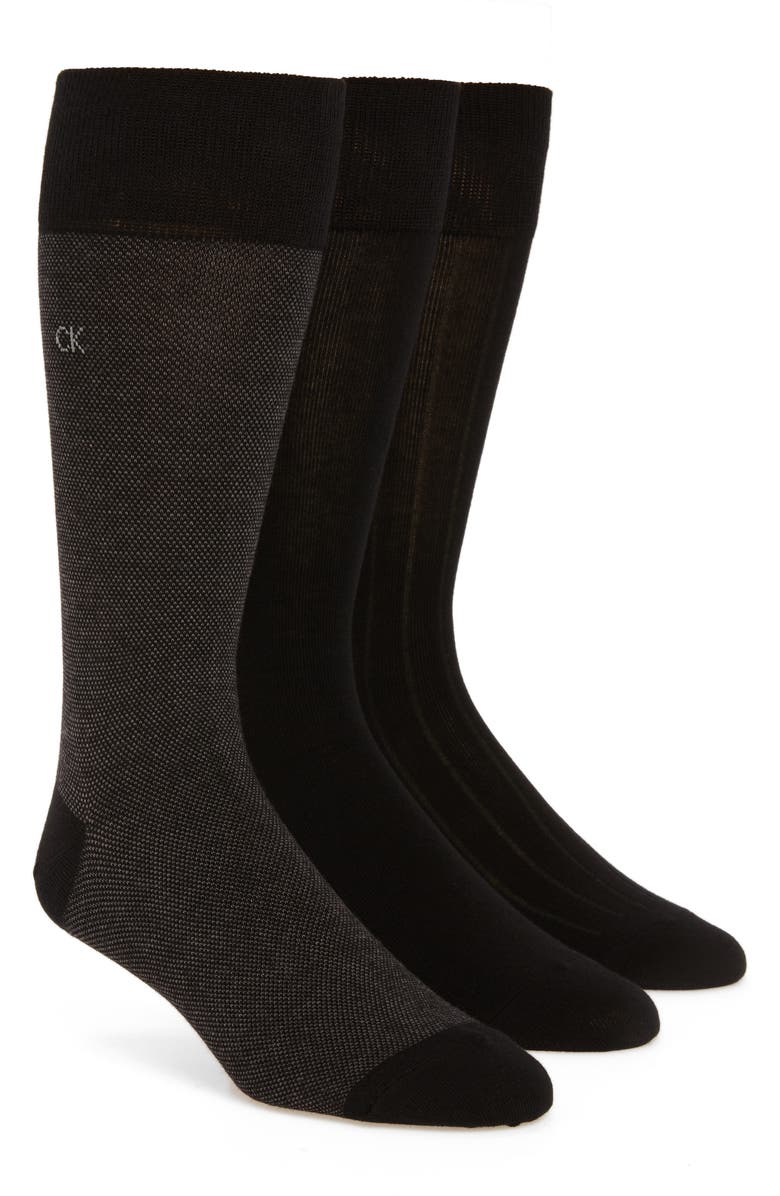 Calvin Klein 3-Pack Crew Socks, Main, color,