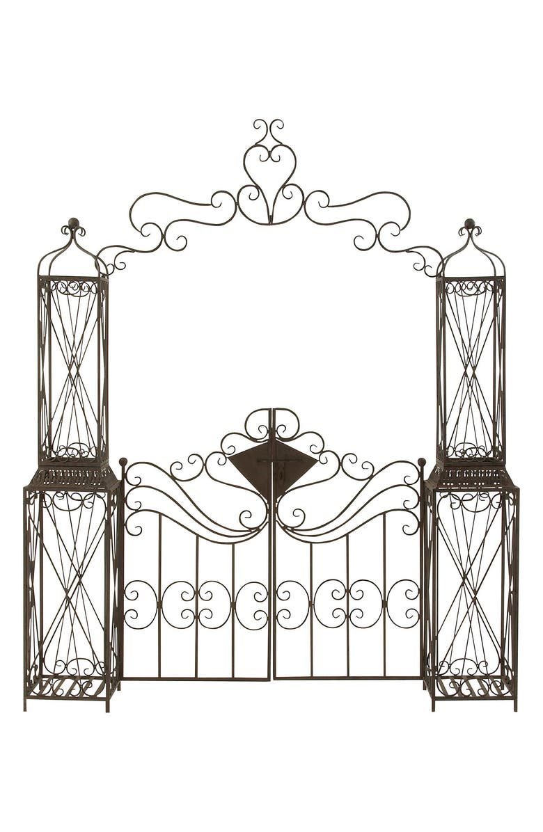 WILLOW ROW Metal Garden Gate, Main, color, Black