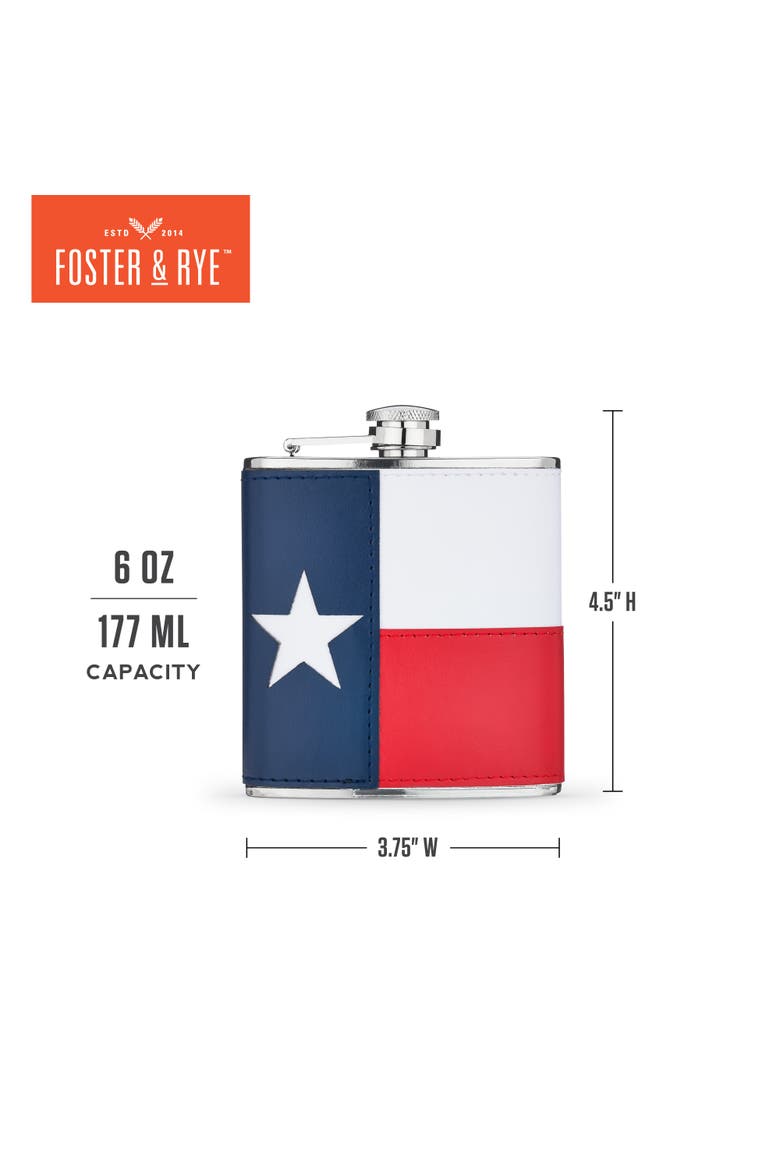 Texas Flag Flask, Alternate, color, Multicolor