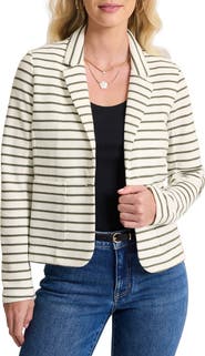 Tommy Bahama Stripe Pique Knit Blazer Jacket