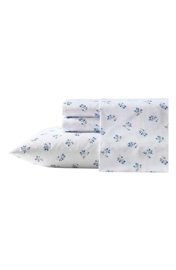 Wrangler Western Saddle Stripe Throw Blanket In Pastel Blue