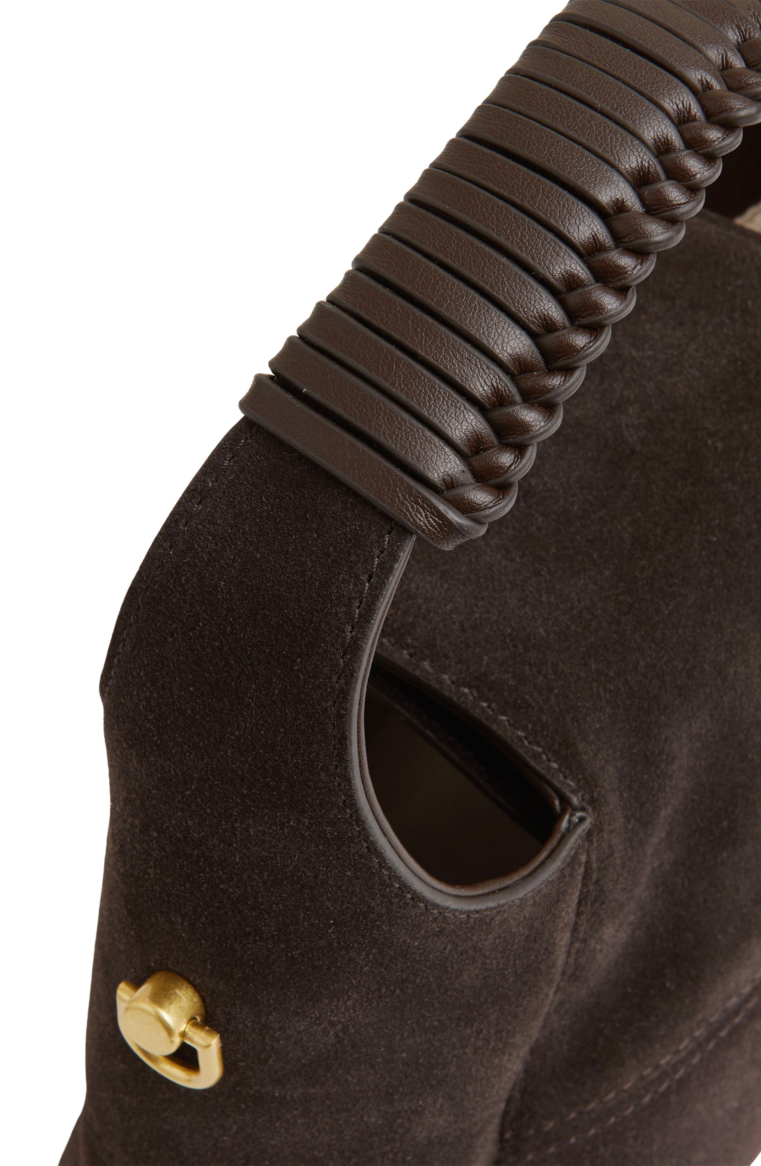 Reiss Octavia Suede Crossbody Bag, Alternate, color, Octaviachocolate