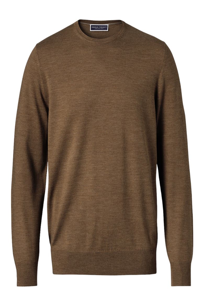 Pure Merino Crew Neck Sweater, Main, color, SAND