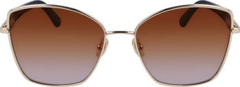 FERRAGAMO Gancini Tea Cup 60mm Gradient Butterfly Sunglasses