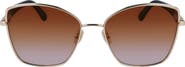 FERRAGAMO Gancini Tea Cup 60mm Gradient Butterfly Sunglasses