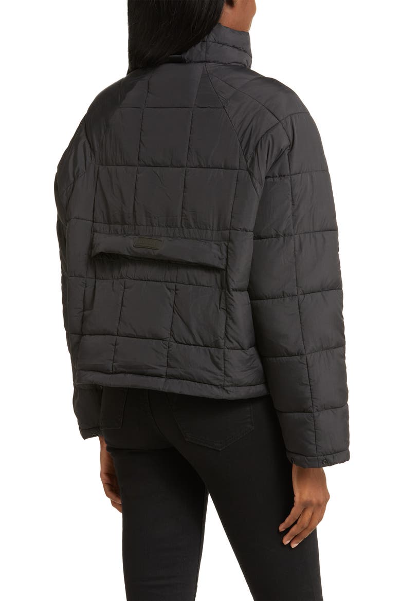 Nellie Packable Puffer Jacket, Alternate, color, BLACK