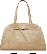 Tory Burch Romy Croc Embossed Leather Bauletto