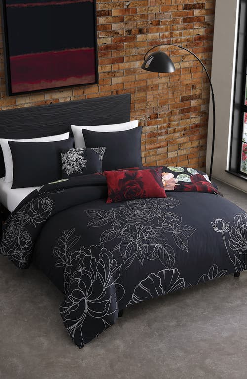 Bebejan Moody Painting 5-piece Reversible Comforter Set In Blue