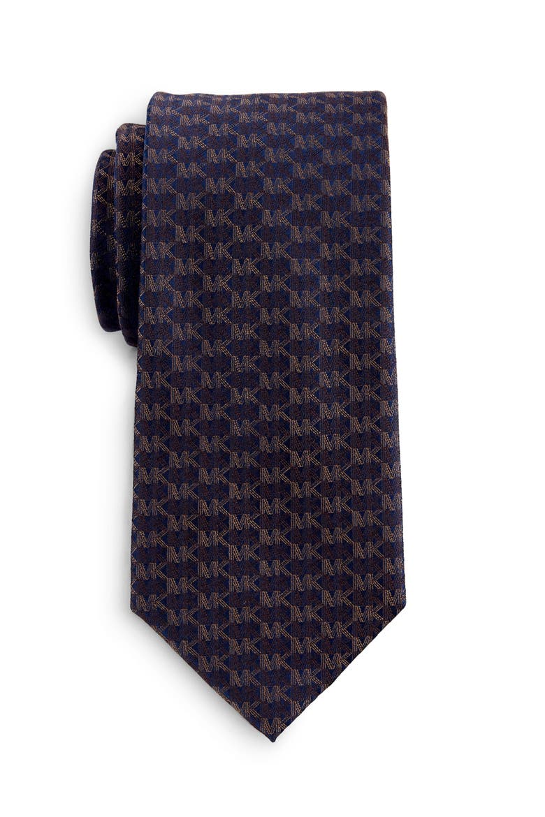 Big & Tall Logo Tie, Main, color, CHOCOLATE