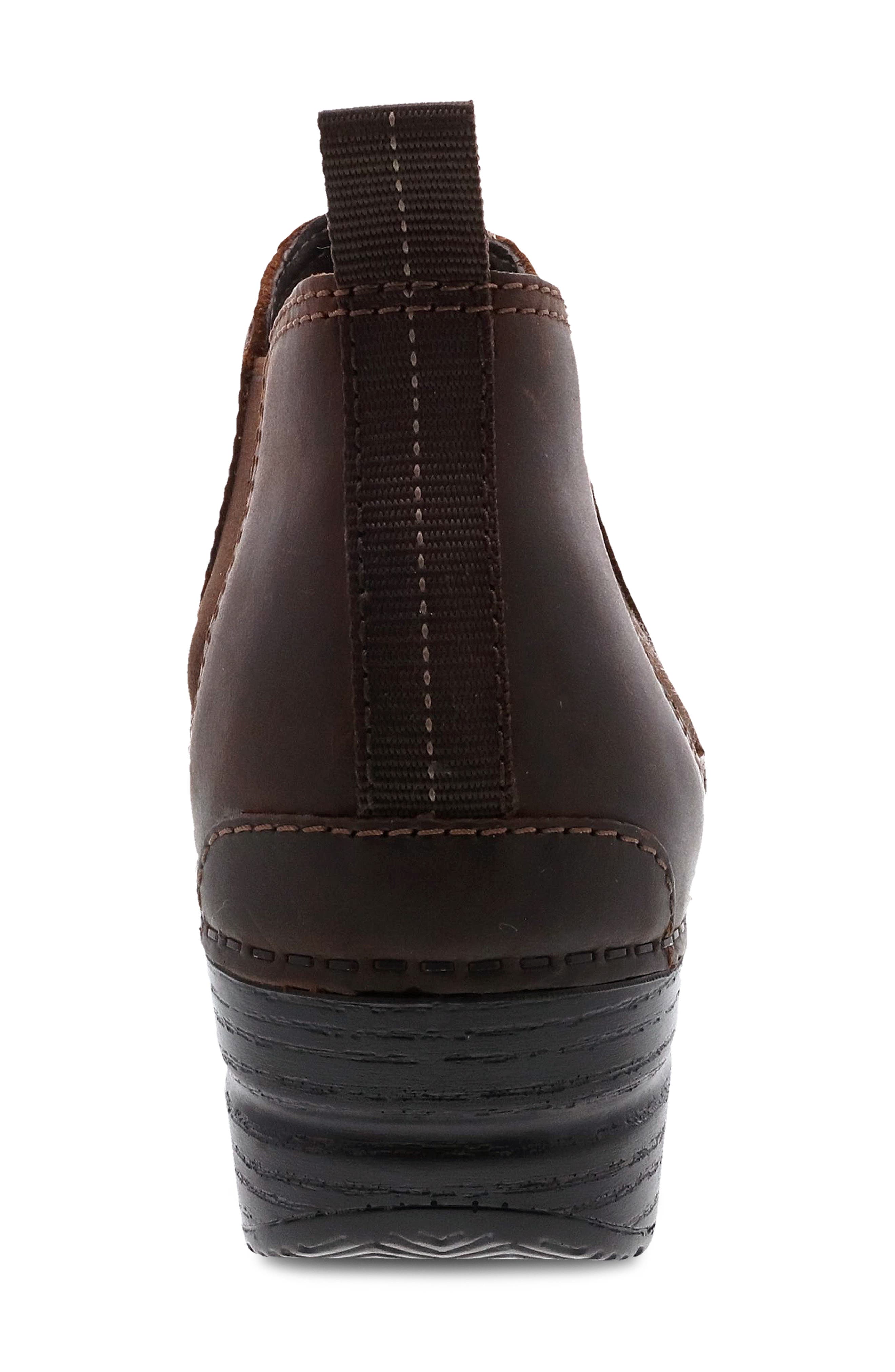 Dansko Frankie Chelsea Bootie, Alternate, color, Antique Brown Oiled