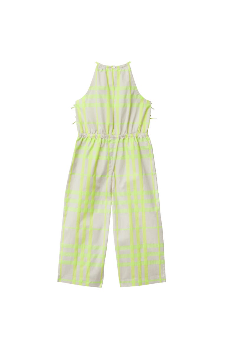 Burberry Check Cotton Blend Jumpsuit, Alternate, color,