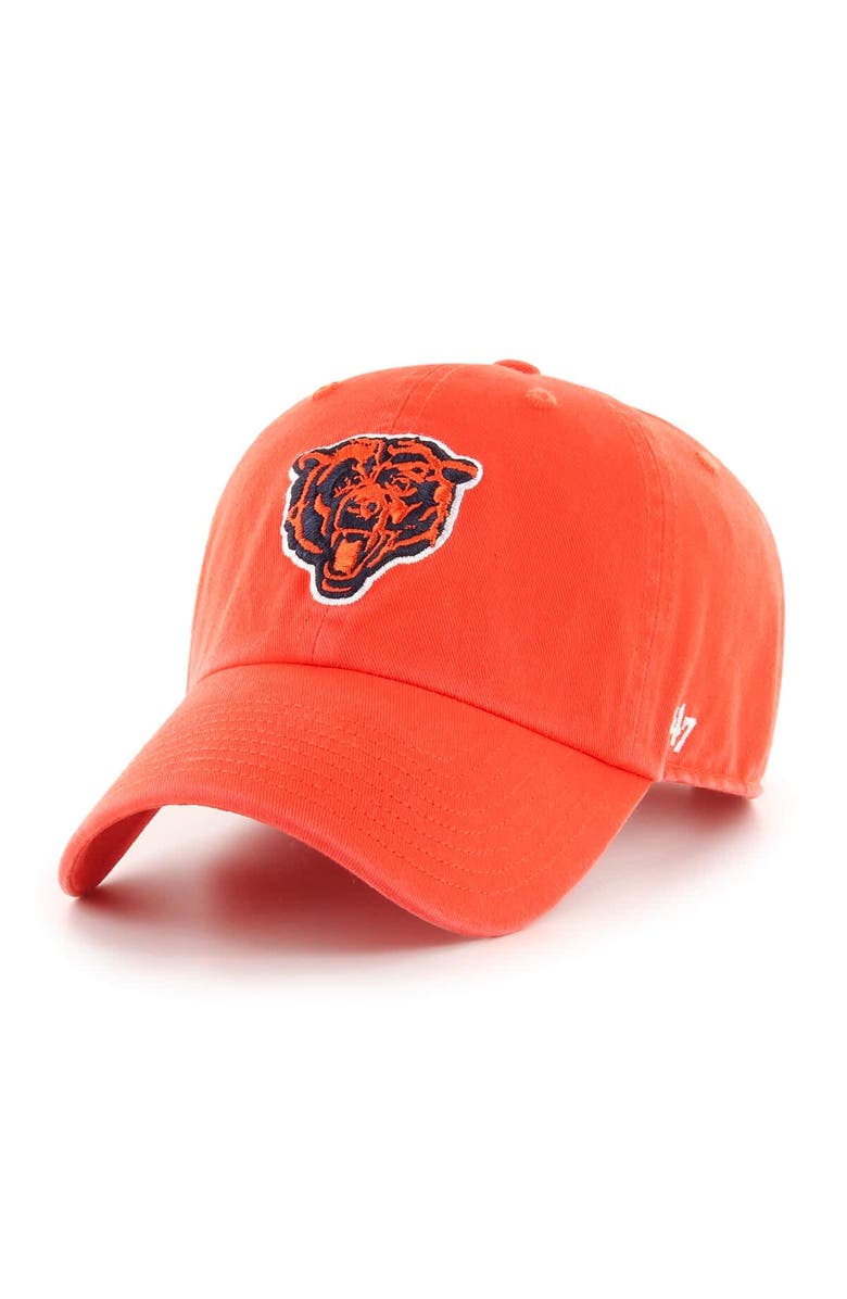 '47 Men's '47 Orange Chicago Bears Historic Logo Clean Up Adjustable Hat, Main, color, Orange