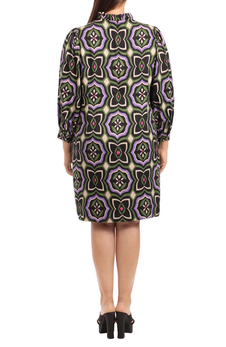 DONNA MORGAN FOR MAGGY Abstract Print Balloon Sleeve Shift Dress, Alternate, color,