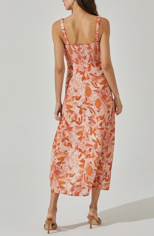 Astr The Label Elsie Floral Sundress In Coral Peach Floral