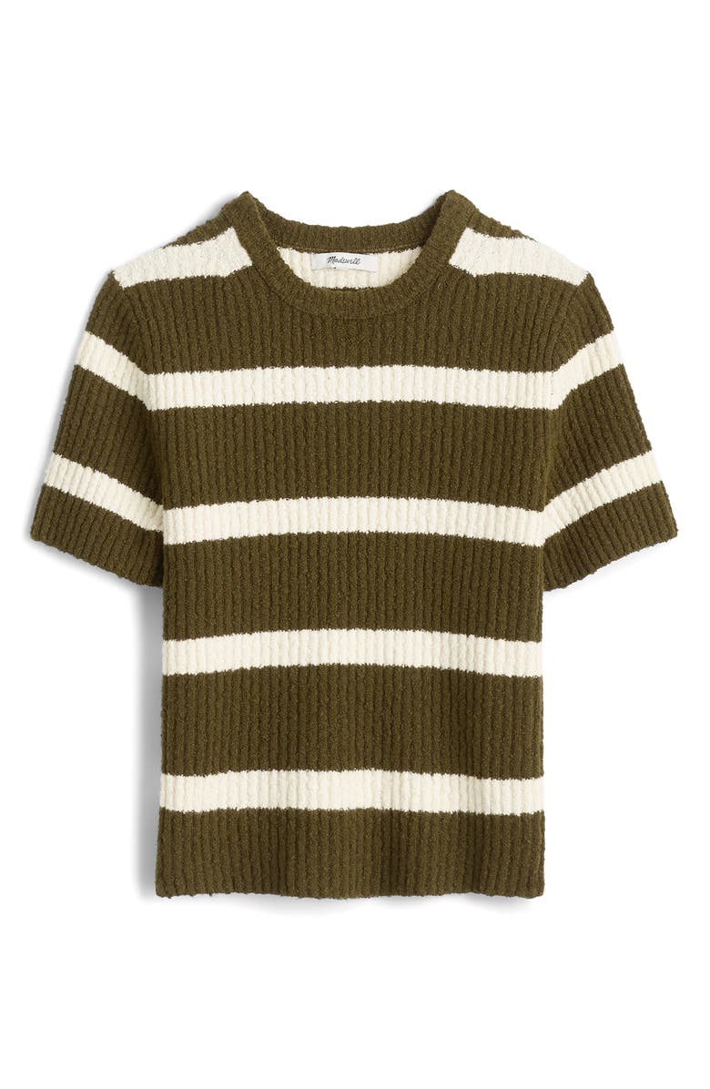 Madewell Stripe Bouclé Knit Crewneck Sweater Top, Alternate, color,