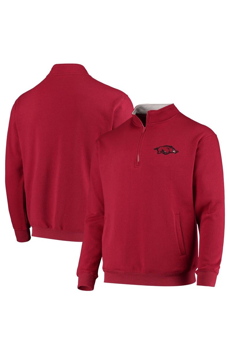 COLOSSEUM Men's Colosseum Cardinal Arkansas Razorbacks Tortugas Logo Quarter-Zip Jacket, Main, color, Cardinal