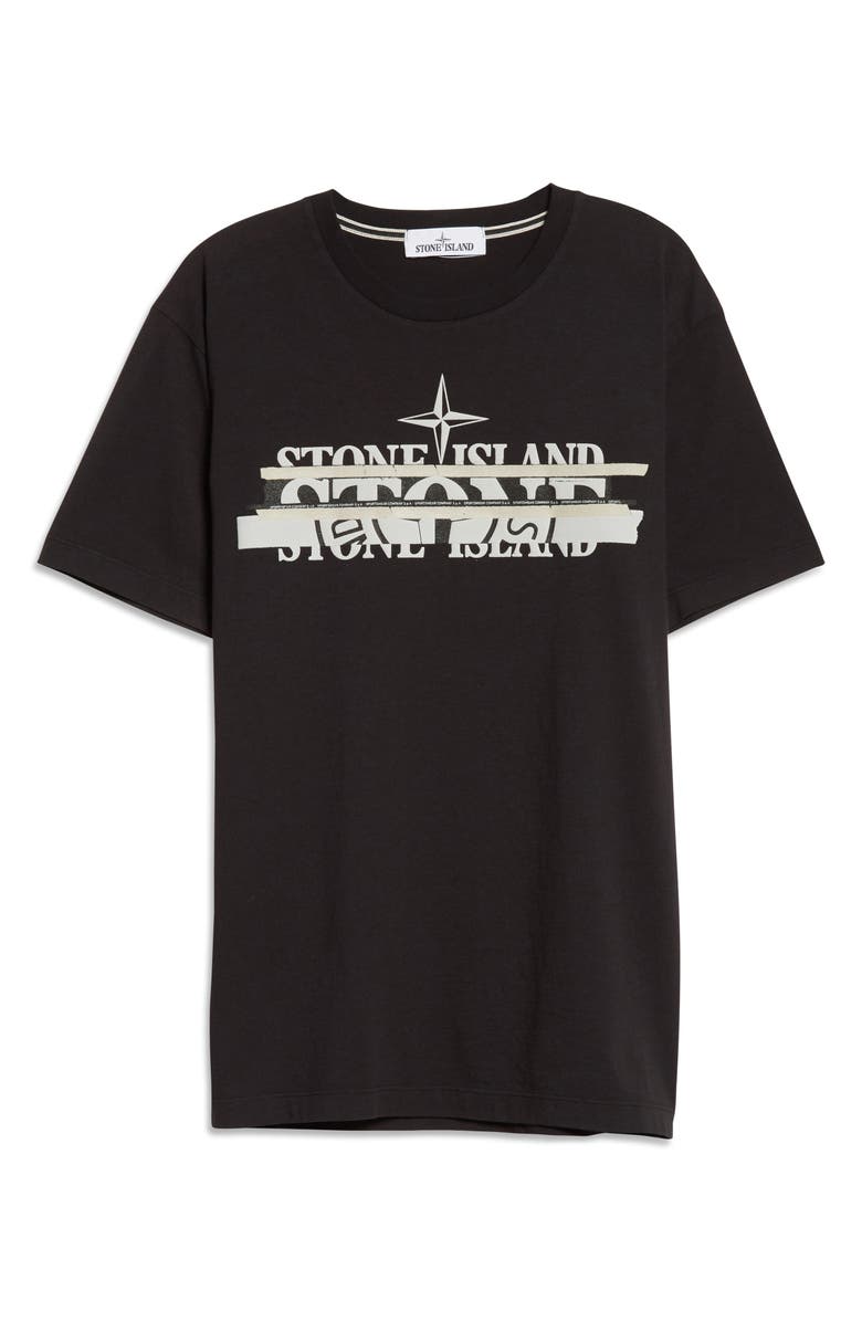 Stone Island Mixed Logo Slim Fit Cotton Graphic Tee, Alternate, color,