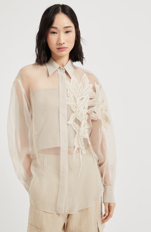 Brunello Cucinelli Herbarium Shirt In Beige