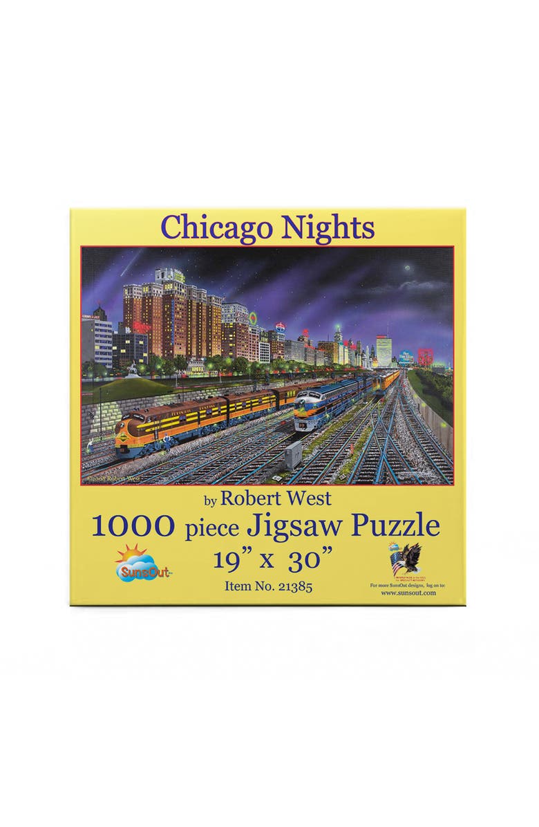 Sunsout Chicago Nights 1000 piece Jigsaw Puzzle for Adults, Alternate, color, Multicolor
