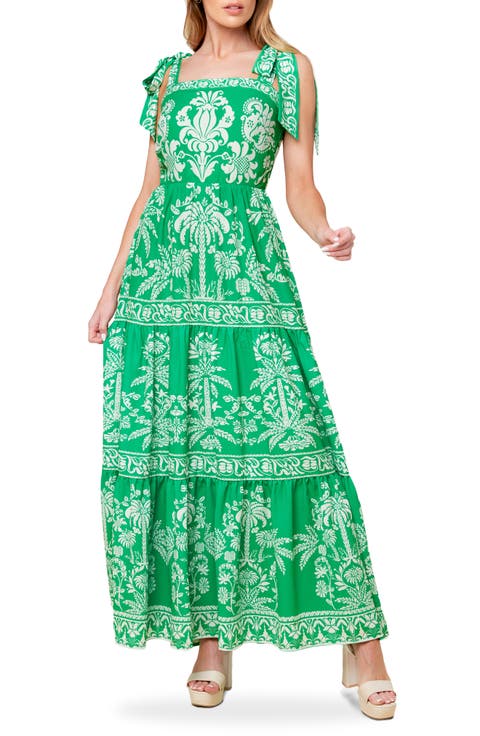 Tie Strap Tiered Maxi Dress