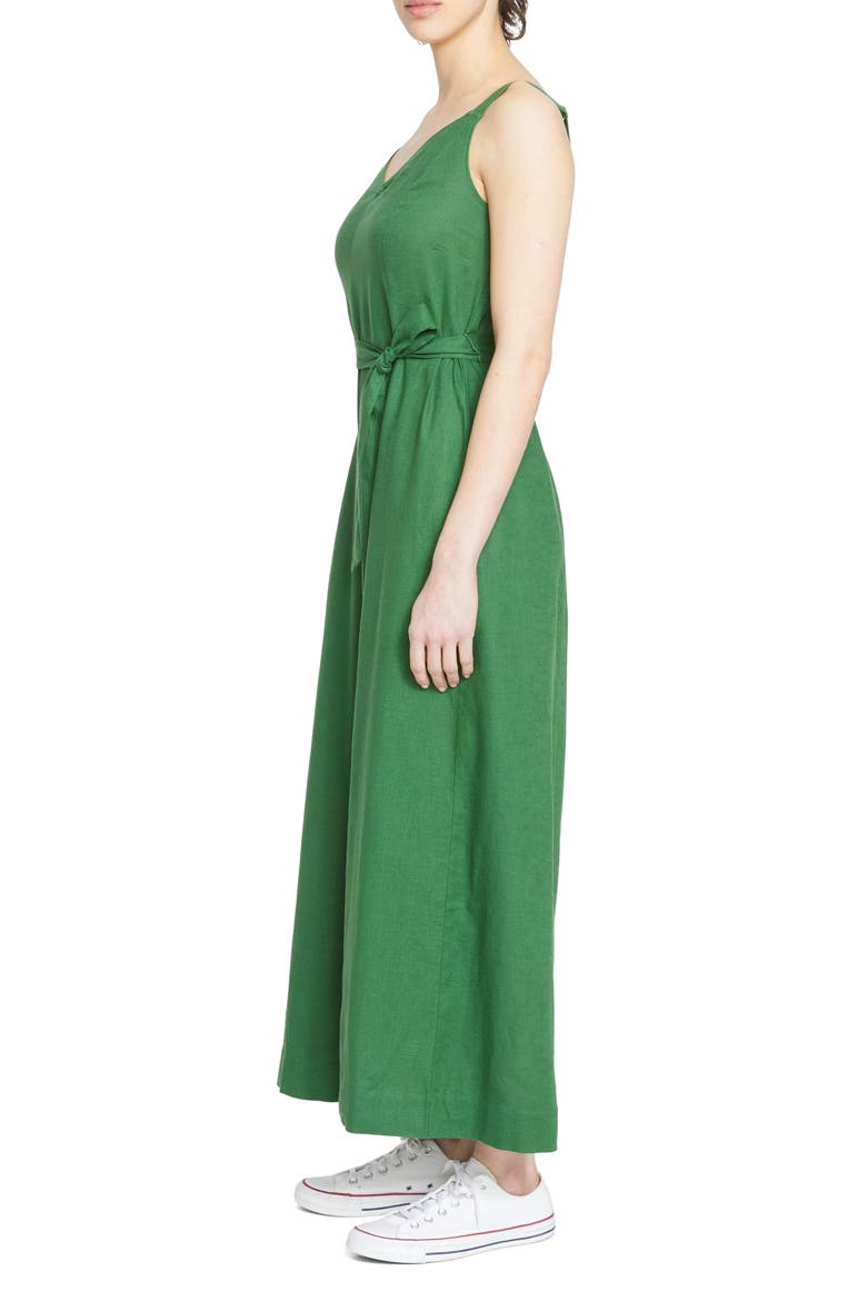 Promenade Sleeveless Linen Blend Jumpsuit, Alternate, color, JARDIN