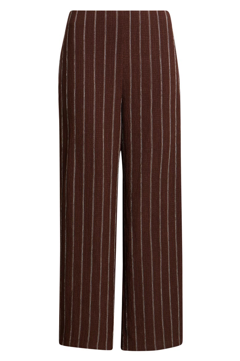 Wide Leg Crop Pants, Alternate, color, DK CHOC/ WHT DV