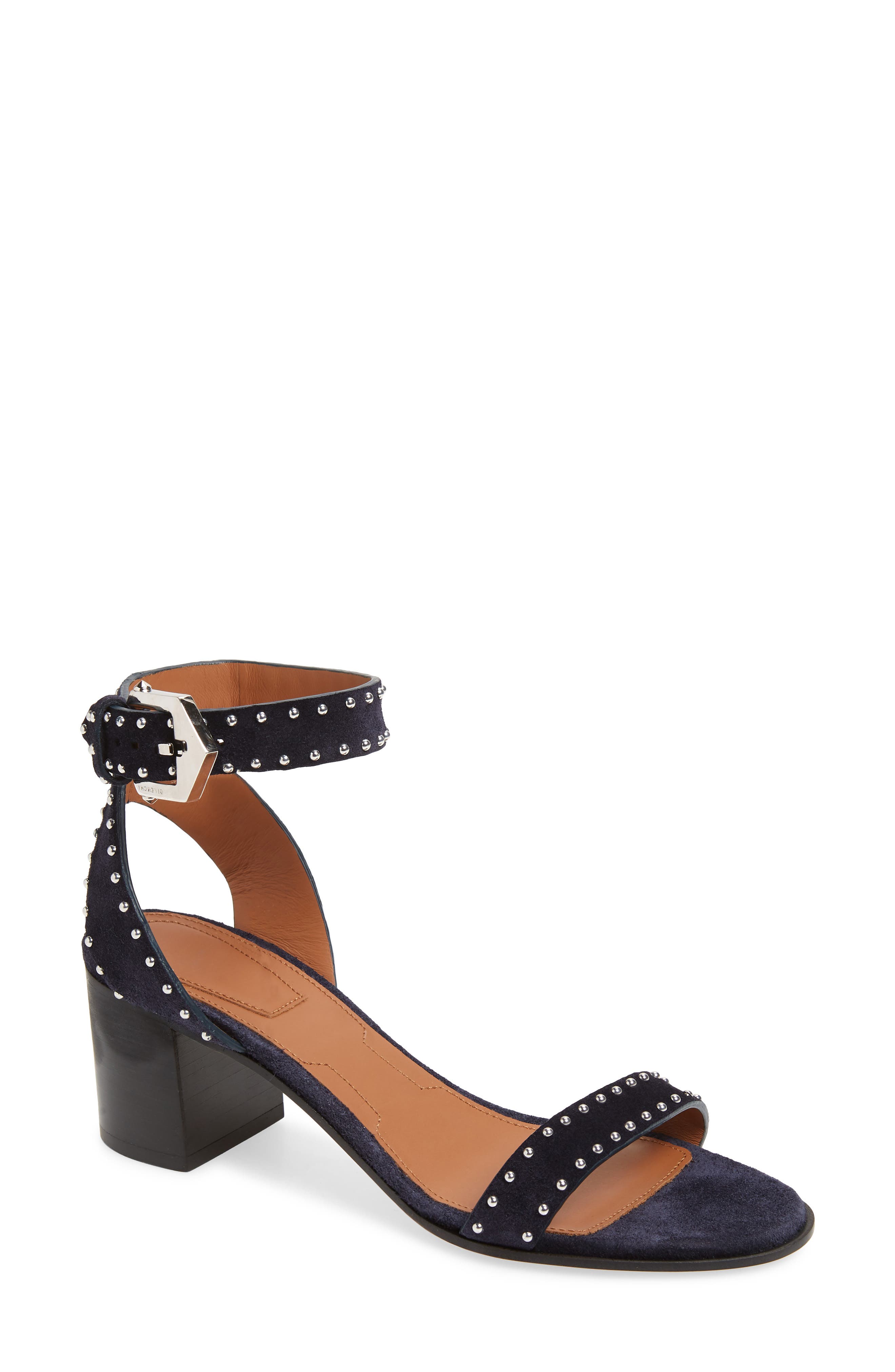 Givenchy Studded Ankle Strap Sandal, Main, color, 