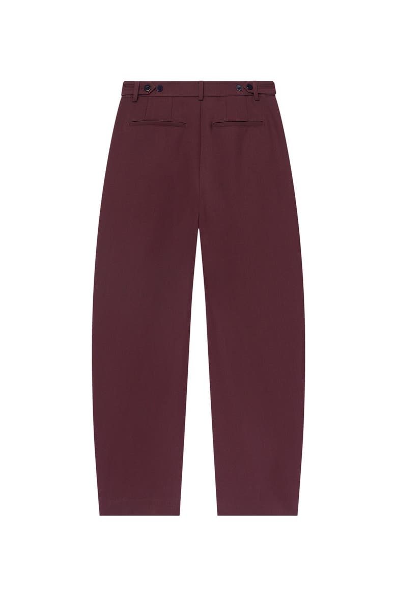 Tailored Barrel Leg Trousers, Alternate, color, Burgundy