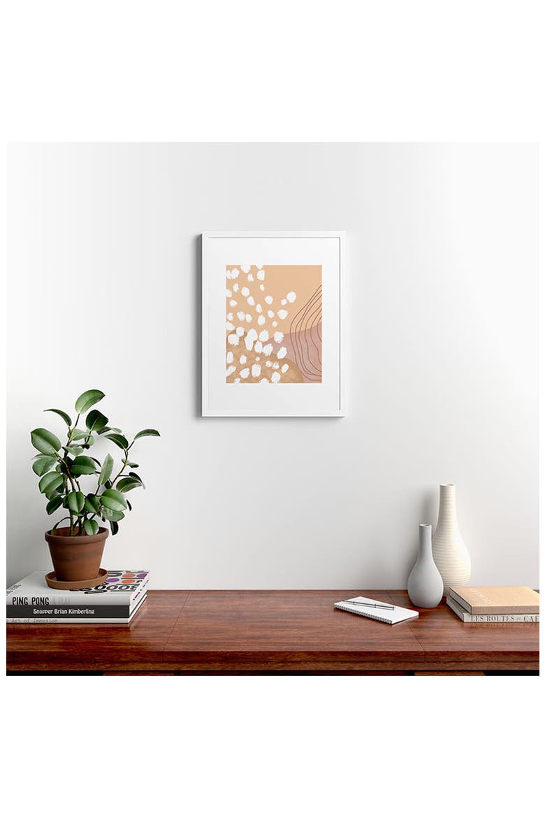 Modern Abstract Framed Art Print, Alternate, color, WHITE FRAME