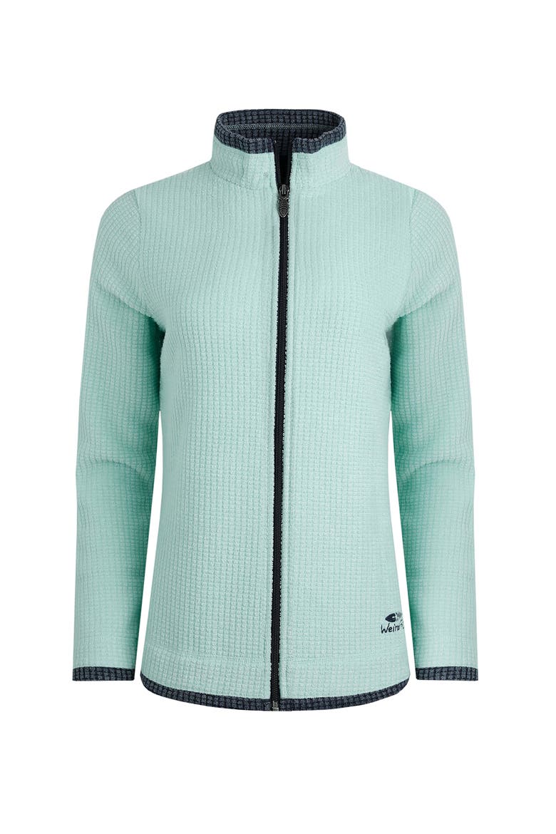 Ariana Full Zip Grid Fleece, Alternate, color, Seaspray