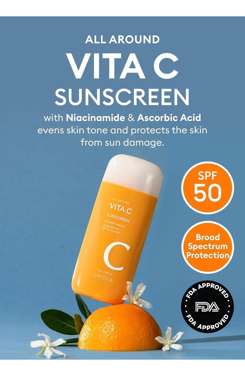 MISSHA All Around Vita C Sunscreen Spf50+/Broadspectrum, Alternate, color,