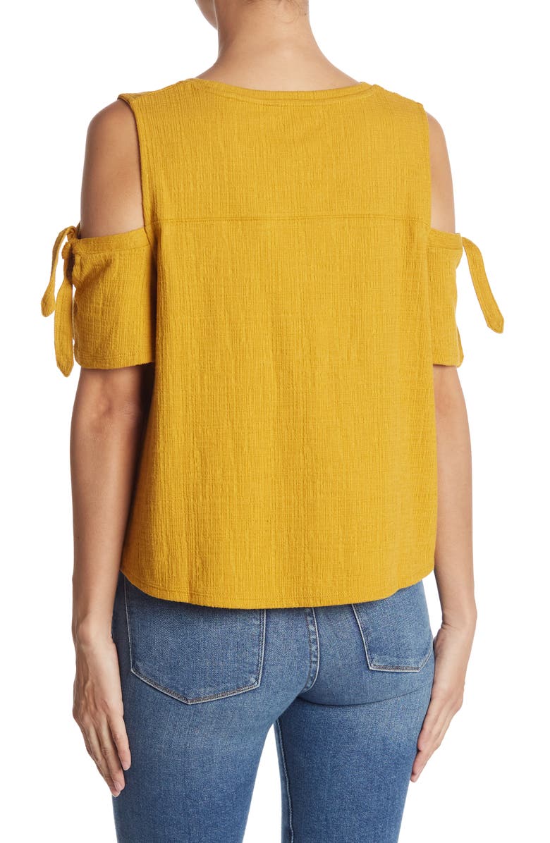 Madewell Skylark Cold Shoulder Top, Alternate, color, 