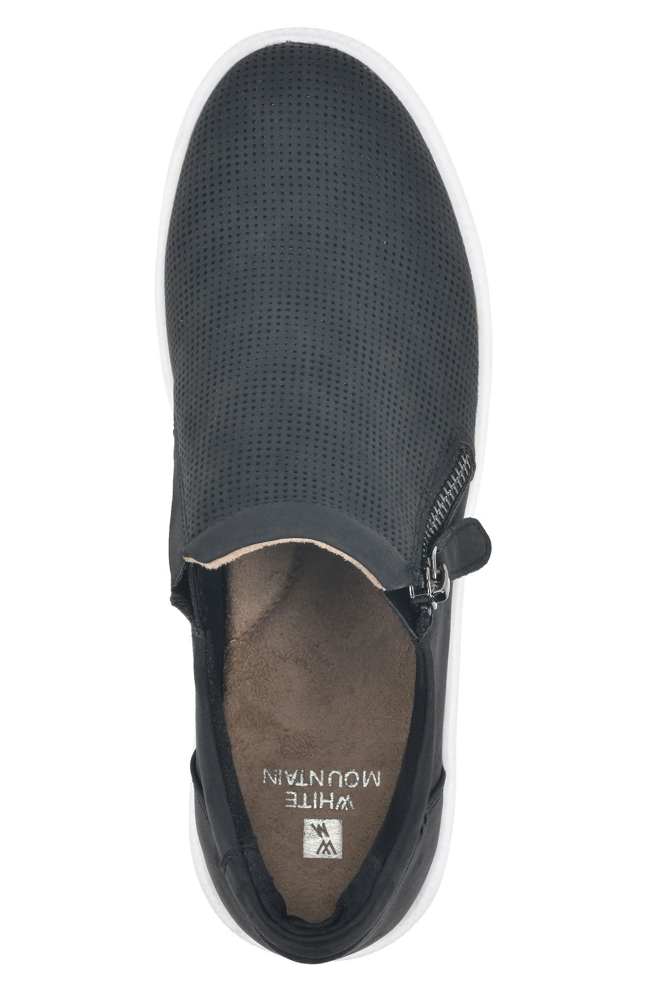 White Mountain Footwear WHITE MOUNTAIN Doubly Perforated Platform Wedge Sneaker, Alternate, color, 