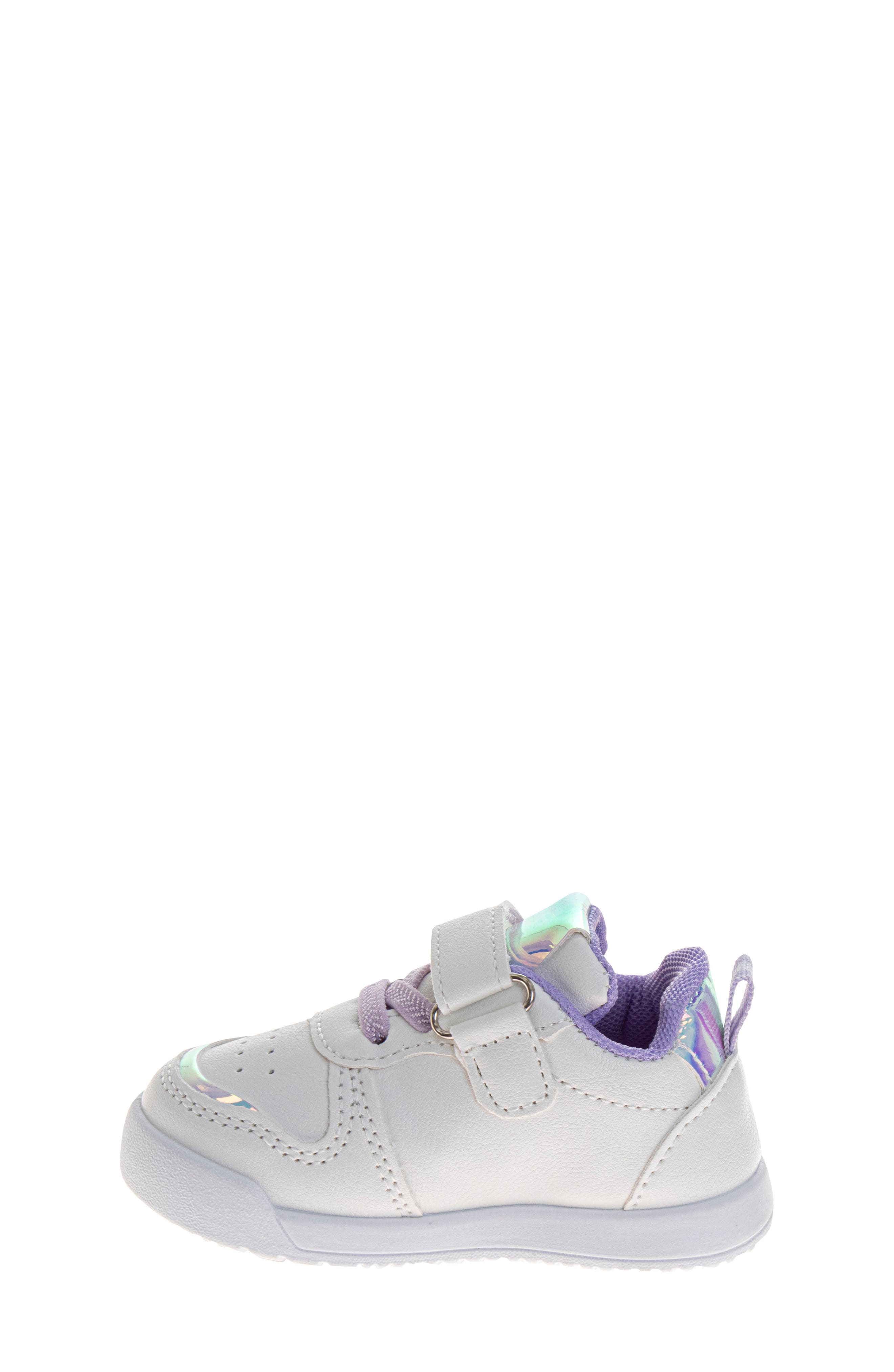 JOSMO Kids' Hook-and-Loop Sneaker, Alternate, color, White/Lime