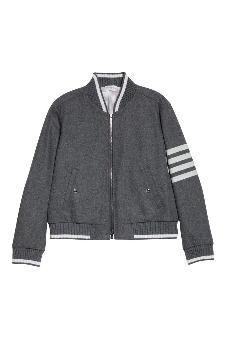 Wool & Cashmere Bomber Jacket, Alternate, color, MEDIUM GREY