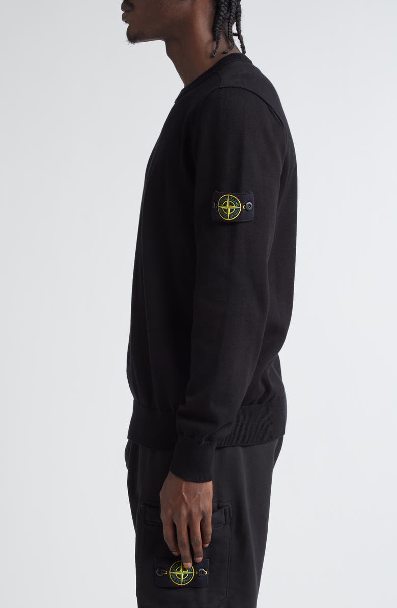 Stone Island Cotton Crewneck Sweater, Alternate, color, V0029 Black