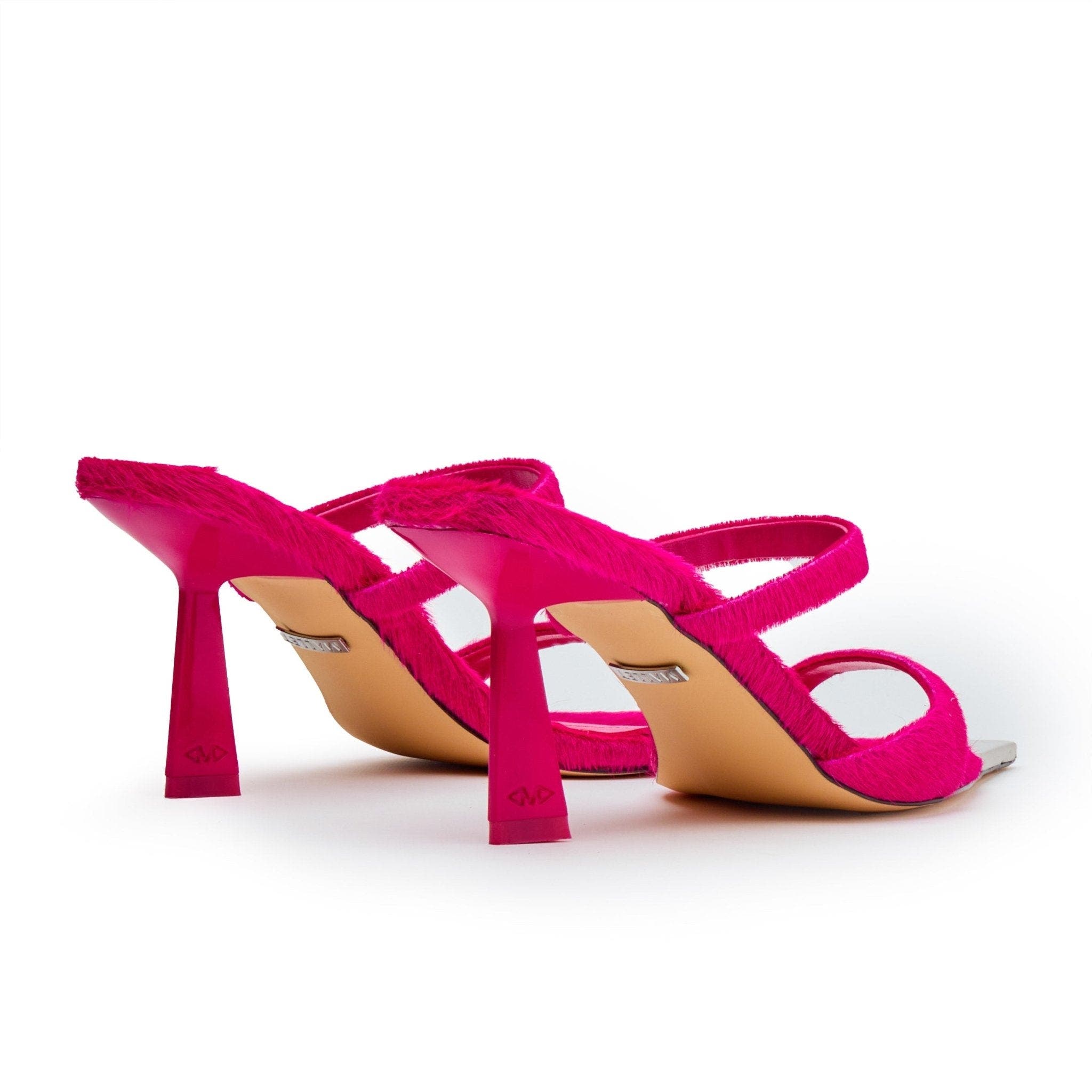 Frederica Pony Mid Heel Shoes, Alternate, color, Pink